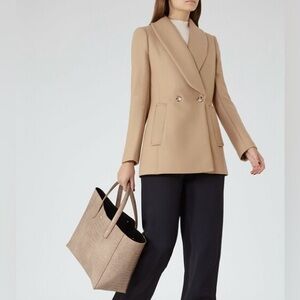 Reiss women’s tan shawl lapel coat